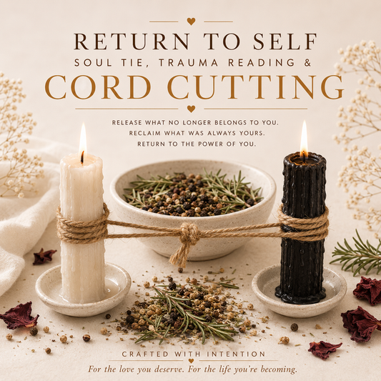 A. The Return to Self: Soul Tie & Trauma Reading + Cord Cutting- True healing requires release.