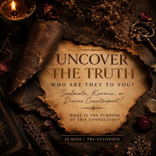 A. Who are they to you (soulmate, karmic, Divine counterpart aka twin flame & what’s the purpose of this connection? (30Mins)Pre-Recorded