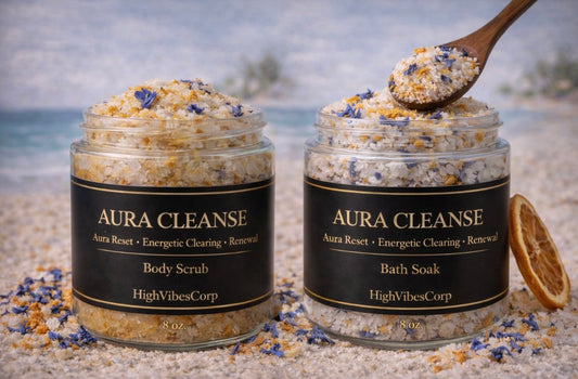Aura Cleanse Bath Soak & Aura Cleanse Body Scrub Set